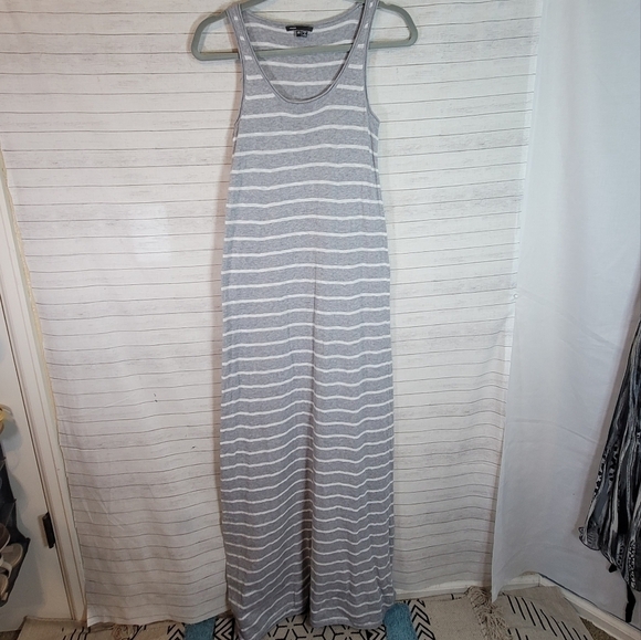 VINCE GRAY STRIPED RACER BACK MAXI DRESS, SZ XS - Picture 2 of 12